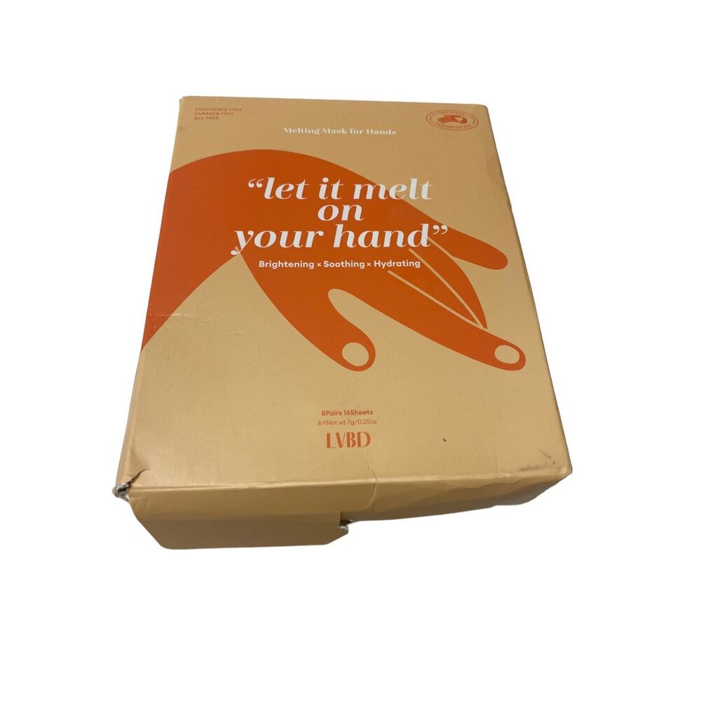 LVBD Let It Melt Your Hand Brightening Soothing Hydrating Mask 8 Pairs READ